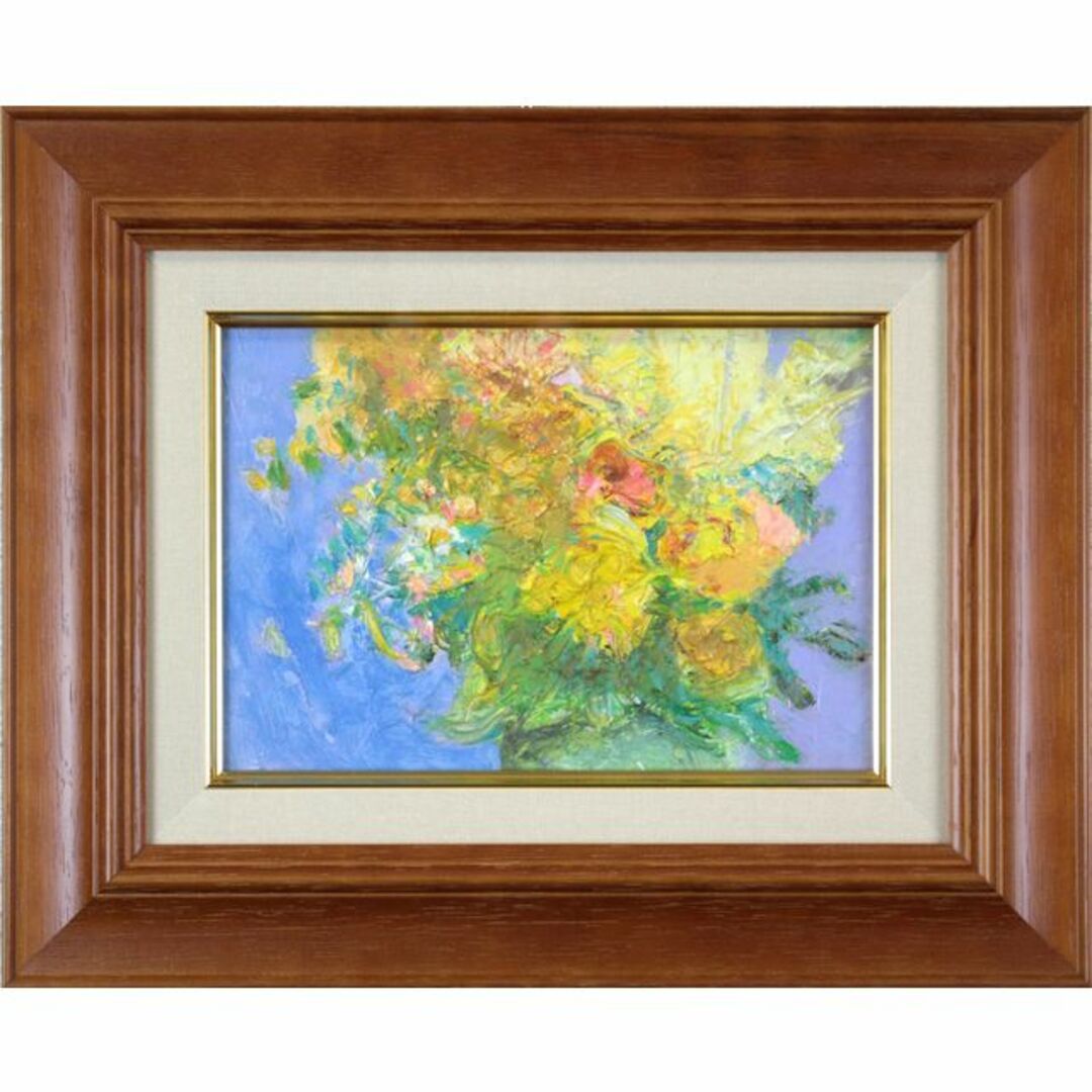 絵画油彩 花 真作保証真作】絵画 作者不詳 油彩 花 バスケットに咲く