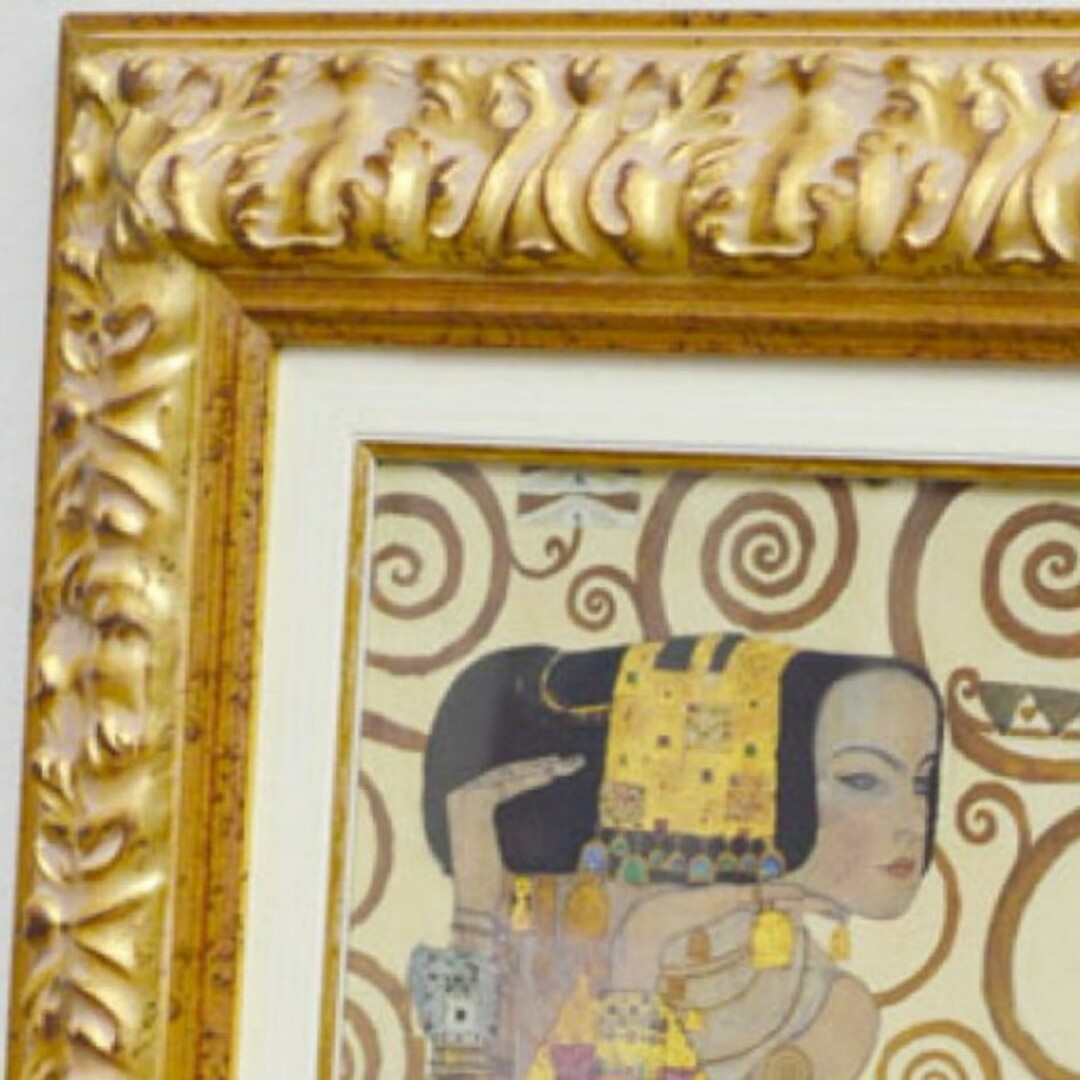 イタリア輸入 グスタフ・クリムト作品 『生命の樹』 ゴールド額縁 前面