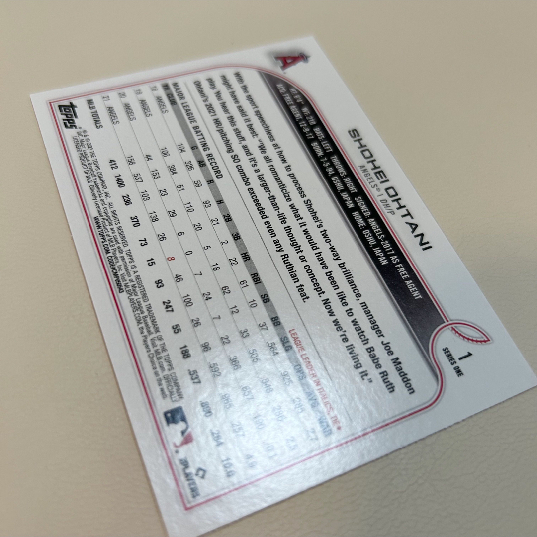 MLB - 【美品】大谷翔平 topps カード エンゼルス Angelesの通販 by
