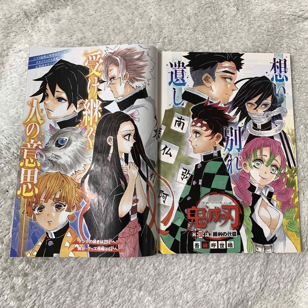鬼滅の刃 巻頭カラー 表紙 付録 シール 切り抜き ジャンプの通販 by
