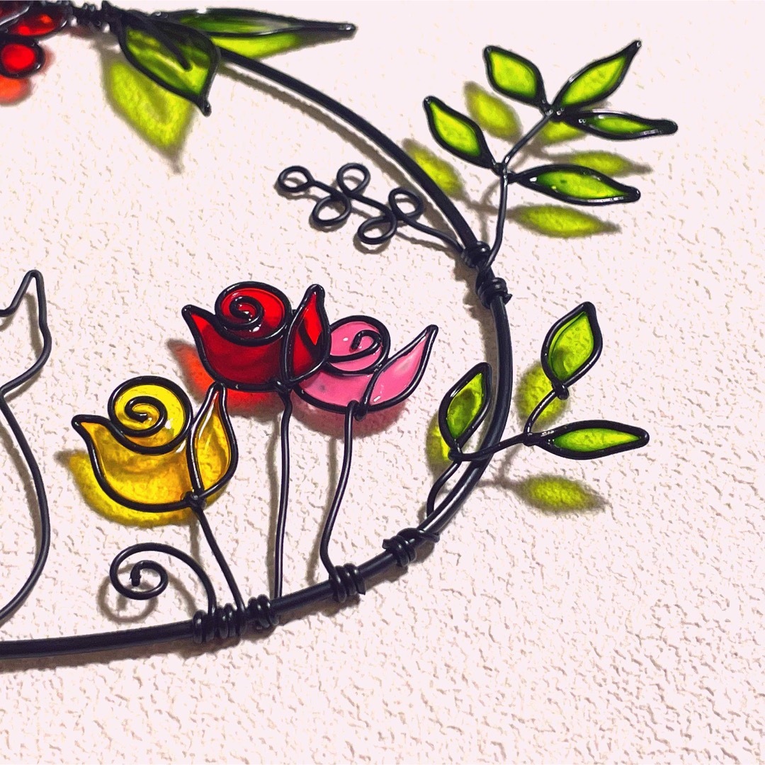 WL NE03β ネコねこ猫】ディップアート ワイヤークラフト ワイヤー