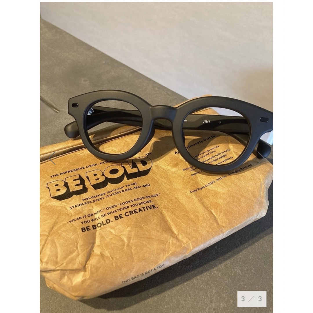 JINS - JINS 【BE BOLD】マットブラックの通販 by イチロー's shop