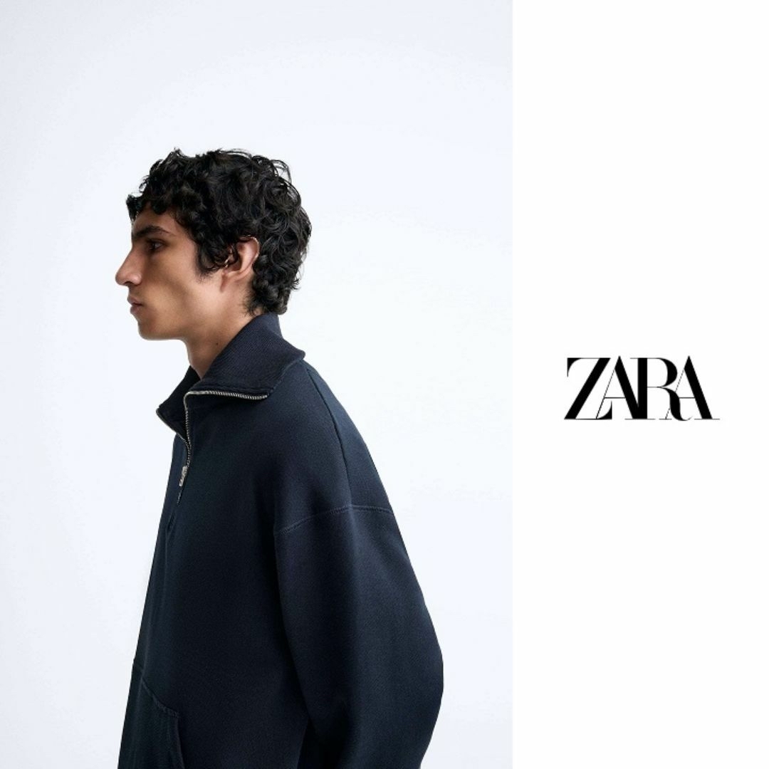 ZARA - 【着1短‼️】ZARA ジッパーネック スウェットシャツ 