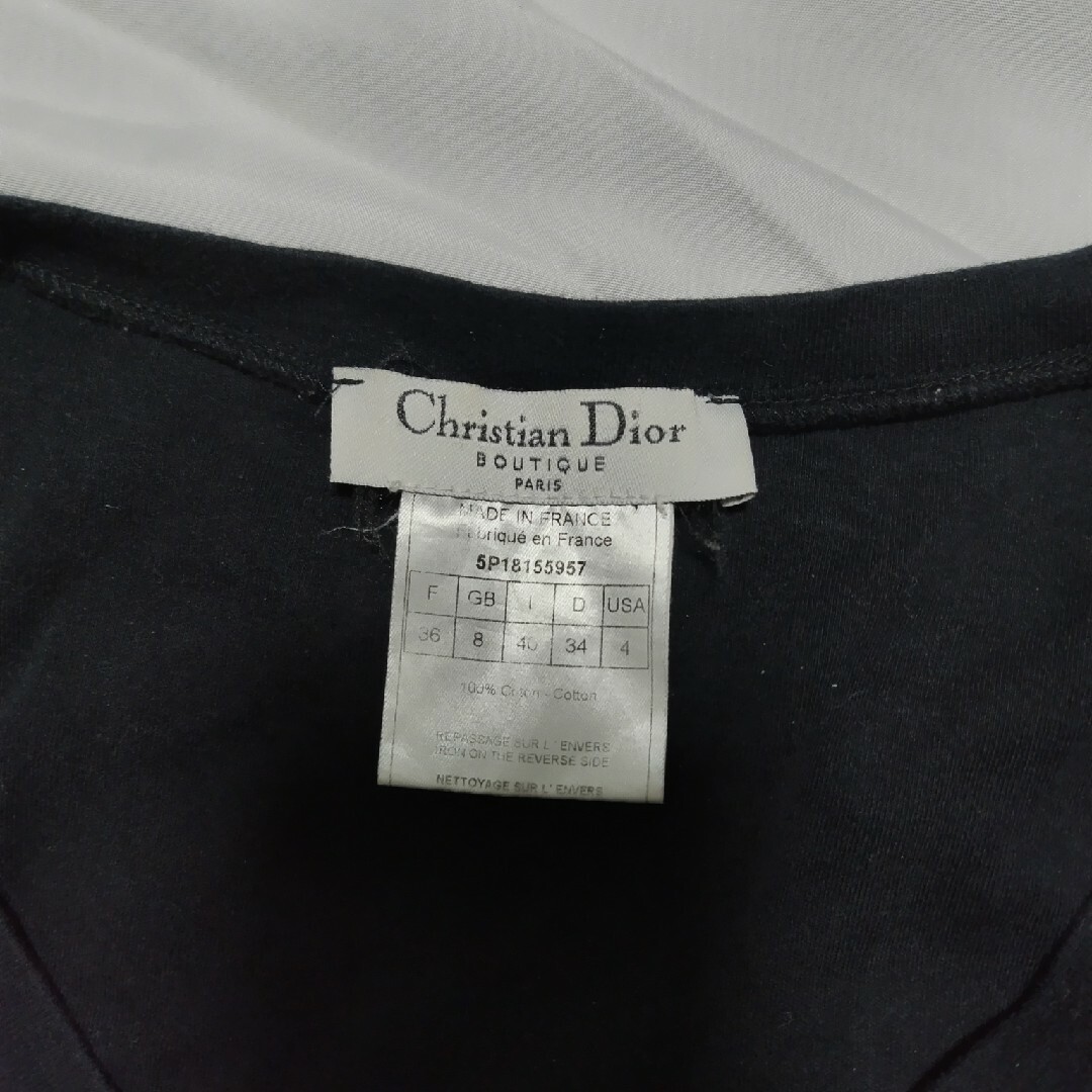 Christian Dior - Christian Dior ラインストーン ロゴ Tシャツの通販