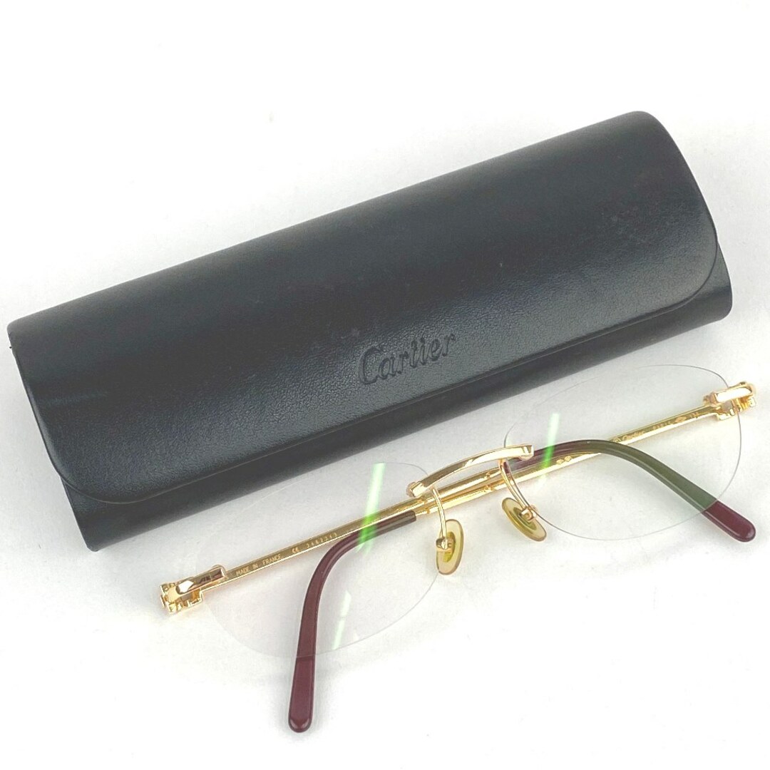 Cartier - □美品□ カルティエ メガネ オーバル リムレス ゴールド