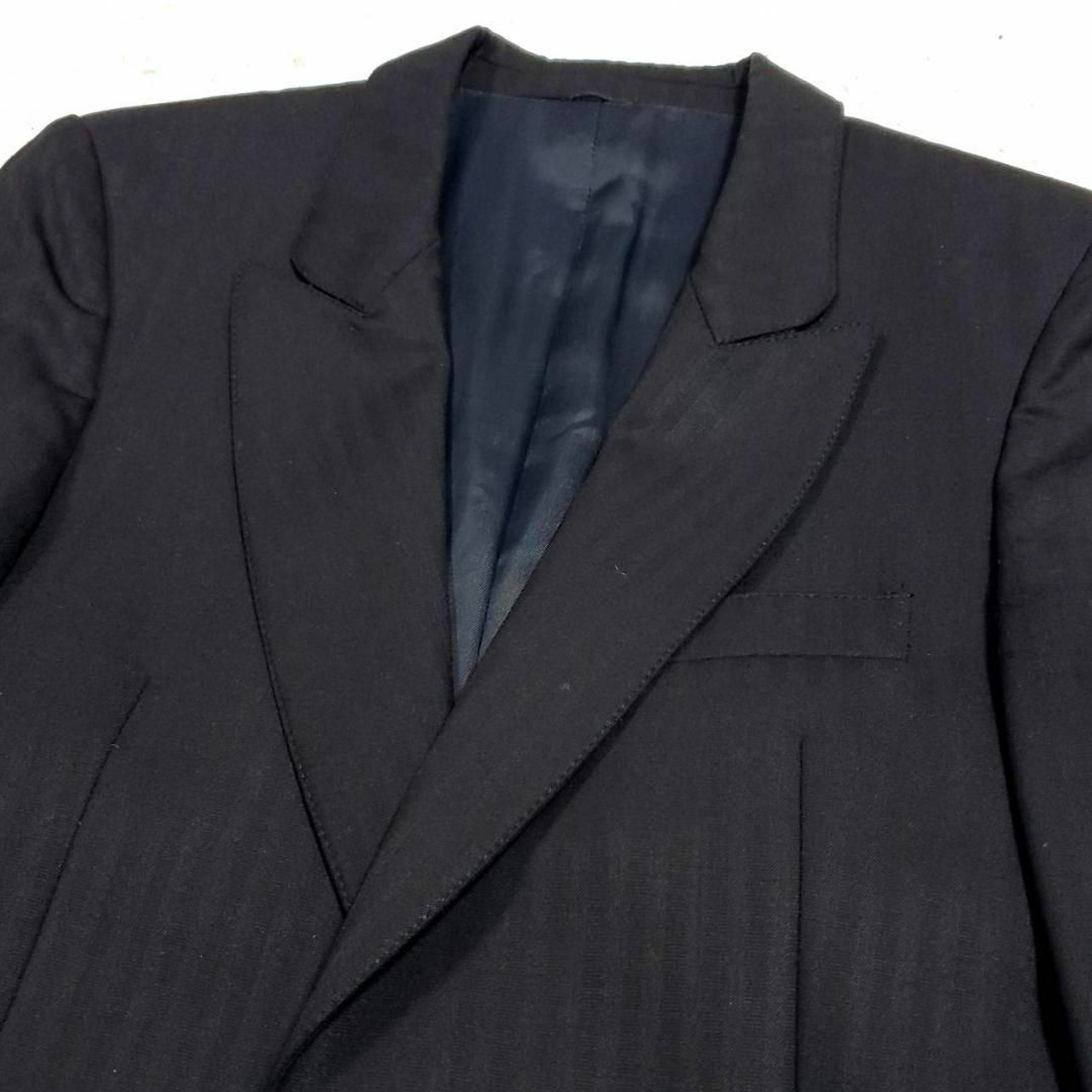 BALENCIAGA - 極美品 S バレンシアガ ウール スーツ 黒 ストライプ