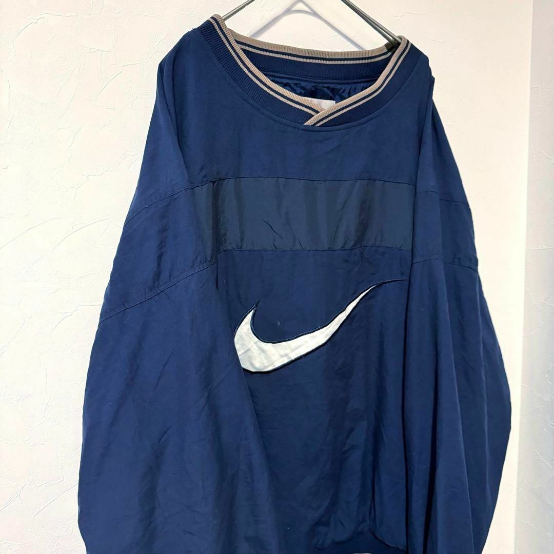 NIKE - 【希少】NIKE 90s ナイロン プルオーバー 銀タグ ビックロゴ