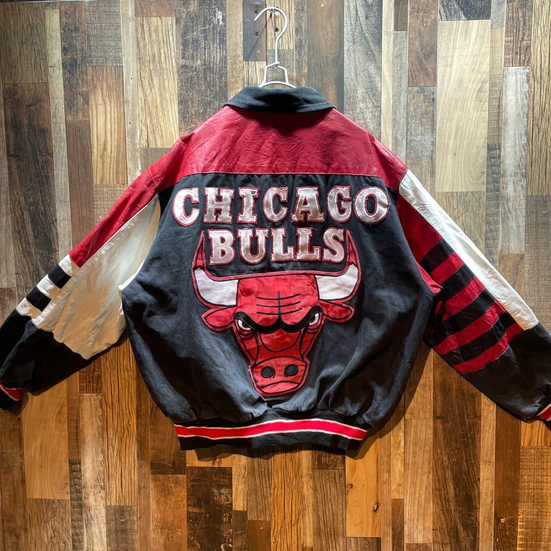 激レア ジェフ ハミルトン ブルズ NBA スタジャン USA製 90s メンズの