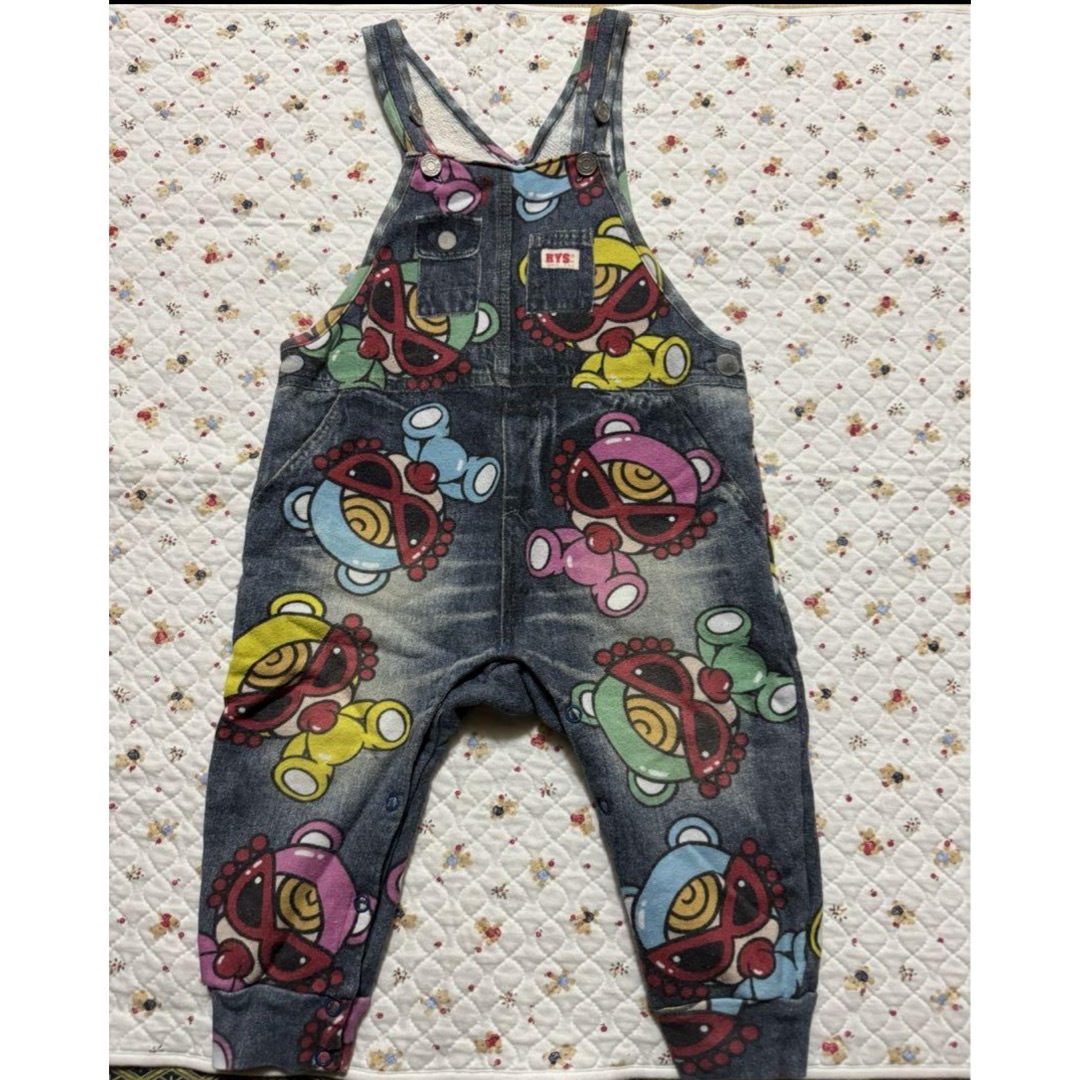 ヒステリックミニ ライクア テディ サロペット FREEサイズ（〜90