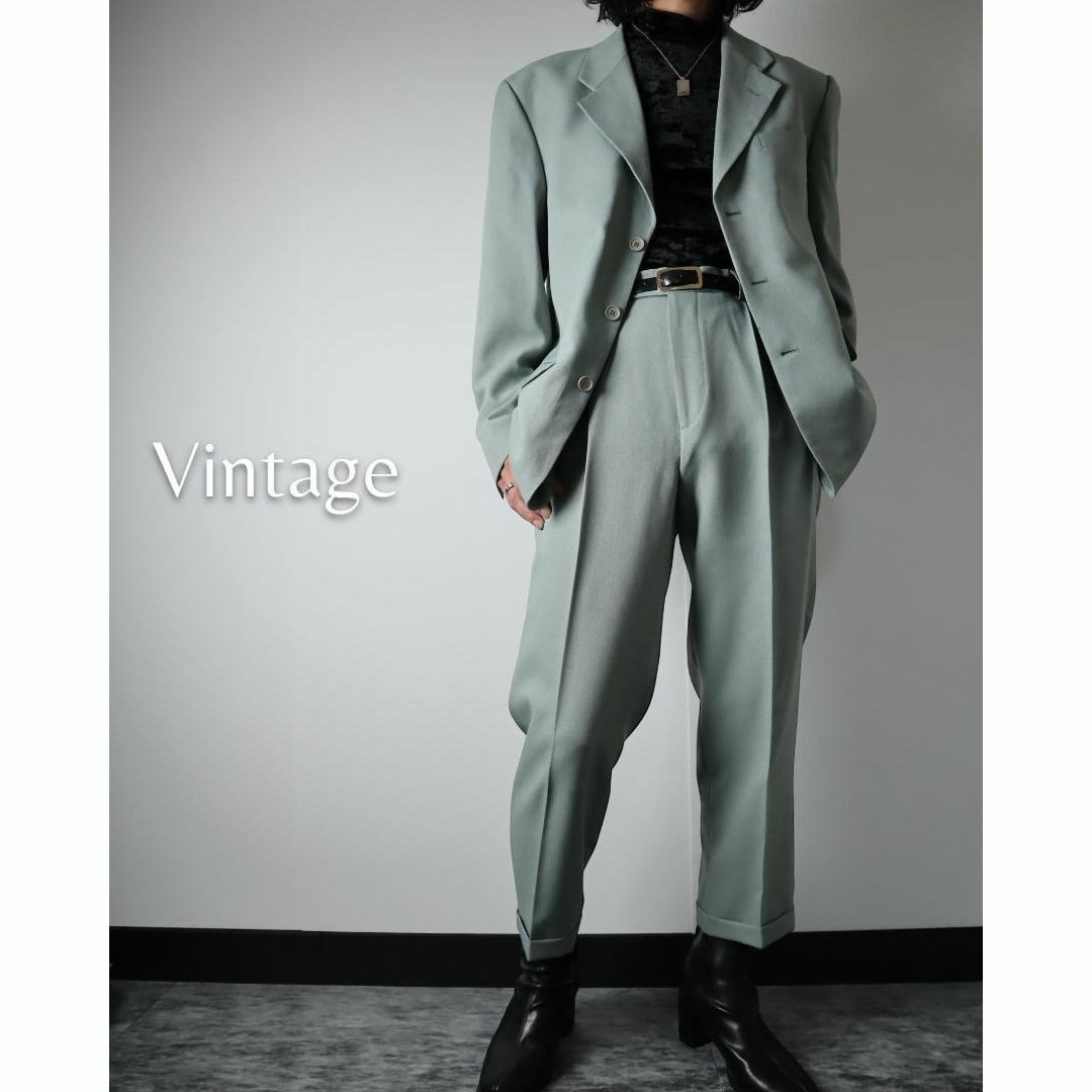 VINTAGE - 2ピースセットアップ スーツ テーラード×1タック 80s 90s