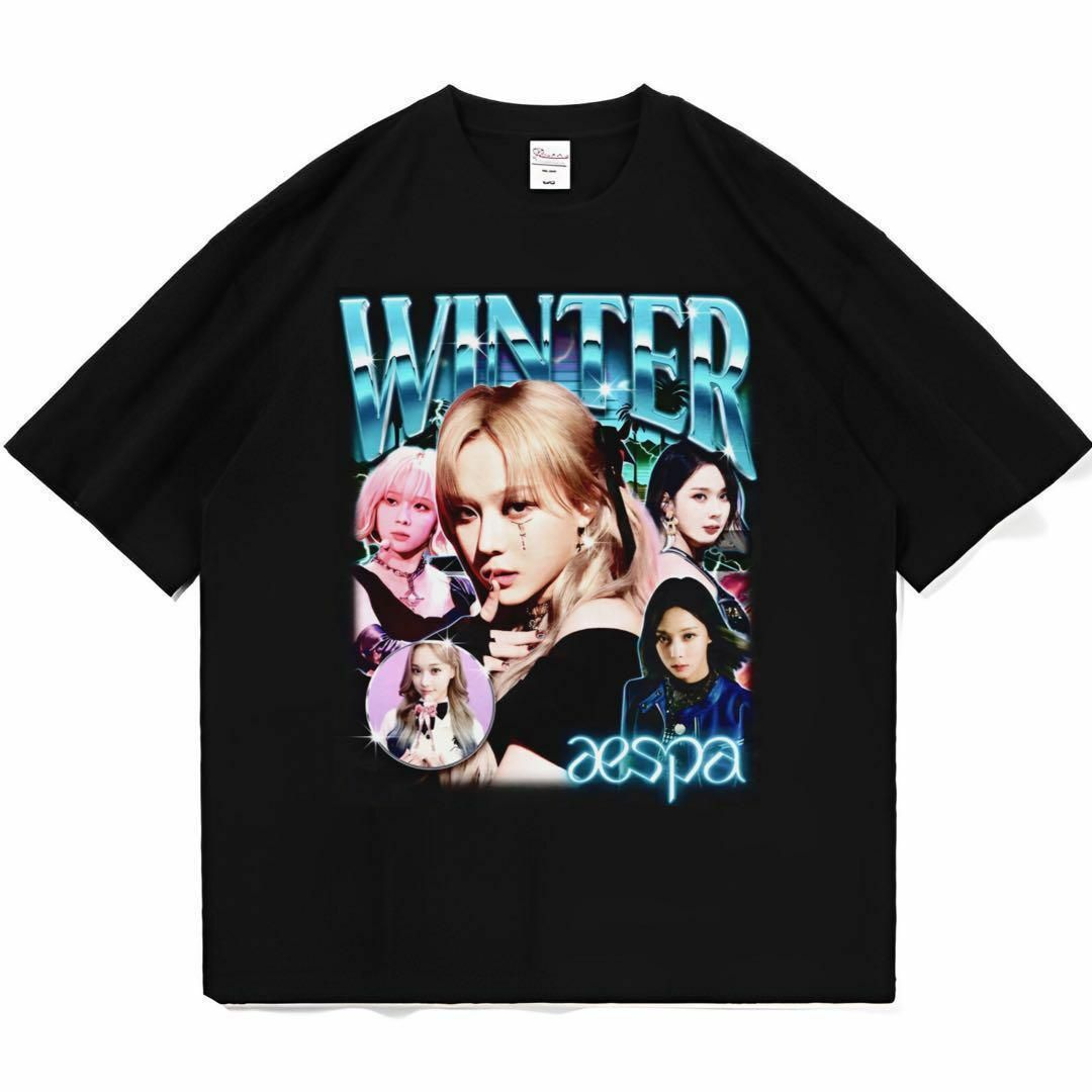 aespa winter ウィンター Tシャツ raptee ブラックの通販 by yutete