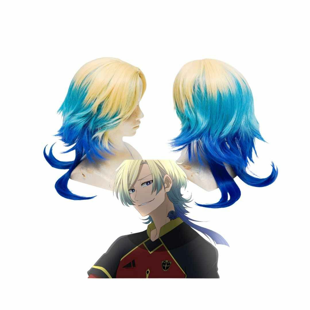 カイザー ウィッグ コスプレ ブルーロック 180度耐熱 58cm【現物写真有