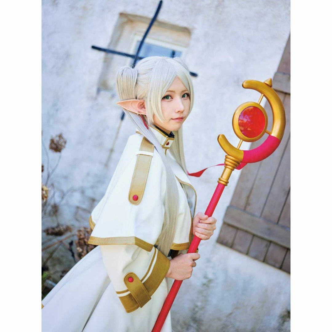 葬送のフリーレン ウィッグ コスプレ 白 180度耐熱 58cm【現物写真有