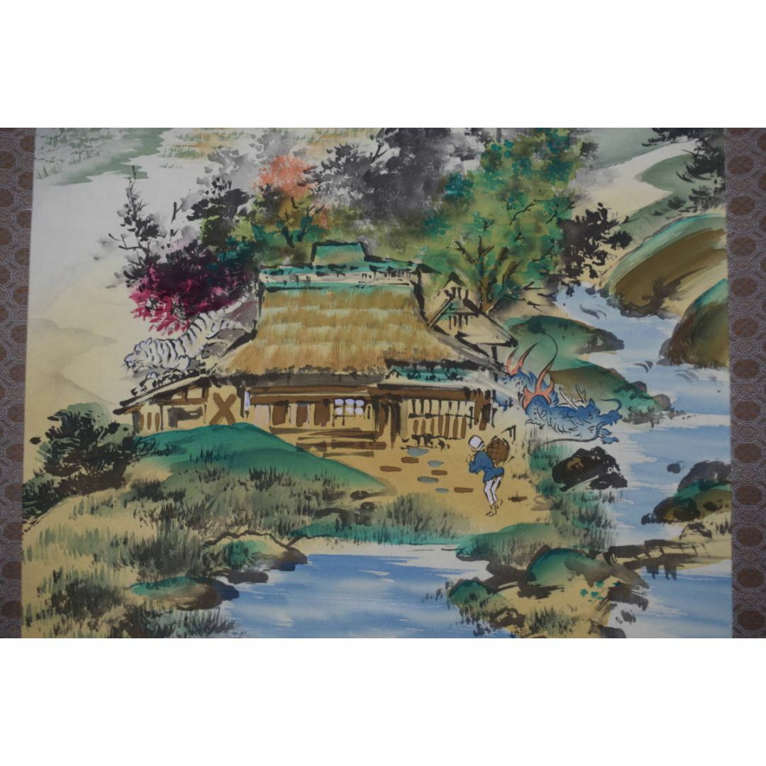 真作/清水南雅/天神図/布袋屋掛軸HD-478 真作/清水南雅/天神図/布袋屋