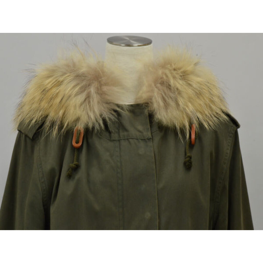 リチウムオム モッズコート ラクーンファー サイズ46 カーキ オリーブ