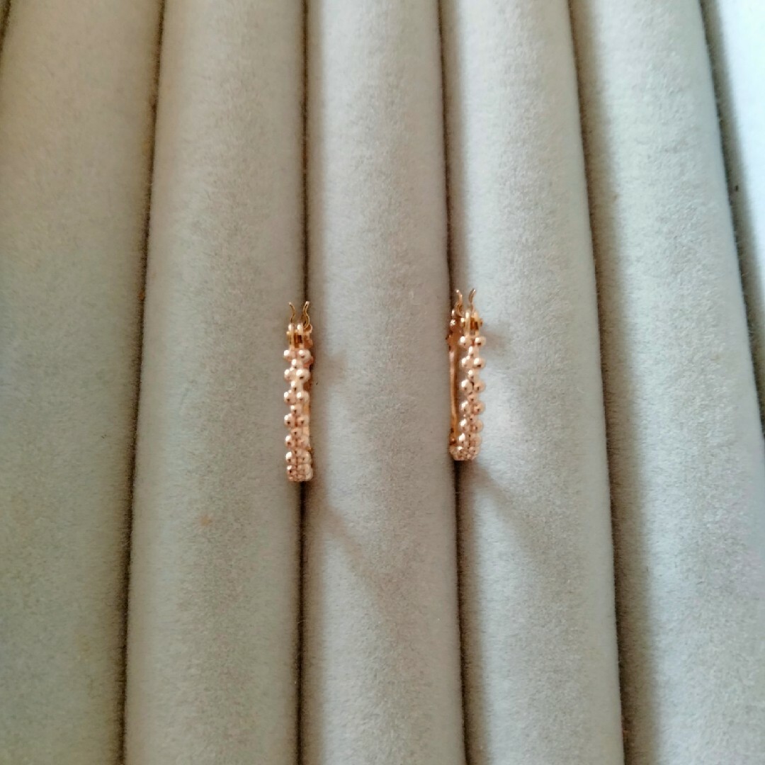 アガット バブル フープピアス