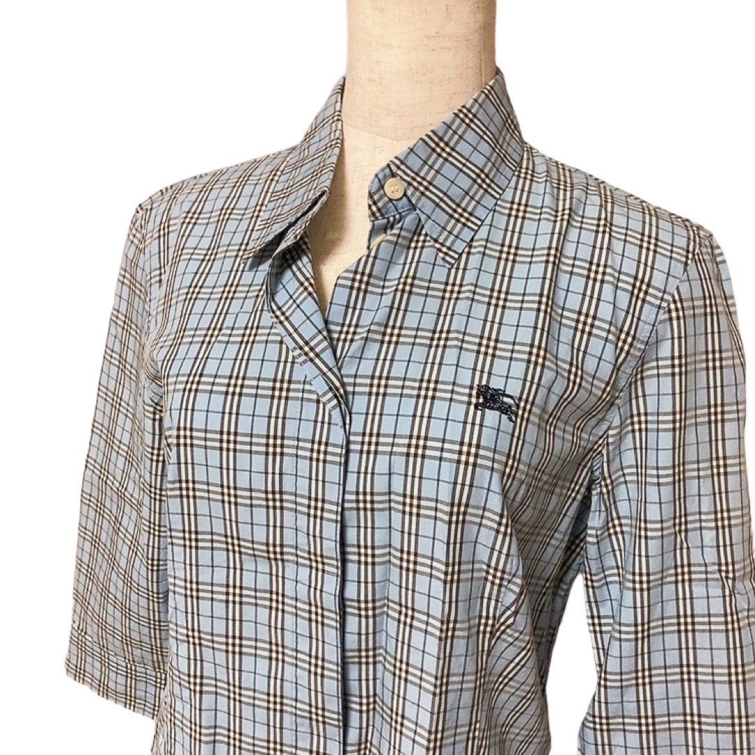 BURBERRY BLUE LABEL - BURBERRY BLUE LABEL バーバリー シャツ 水色