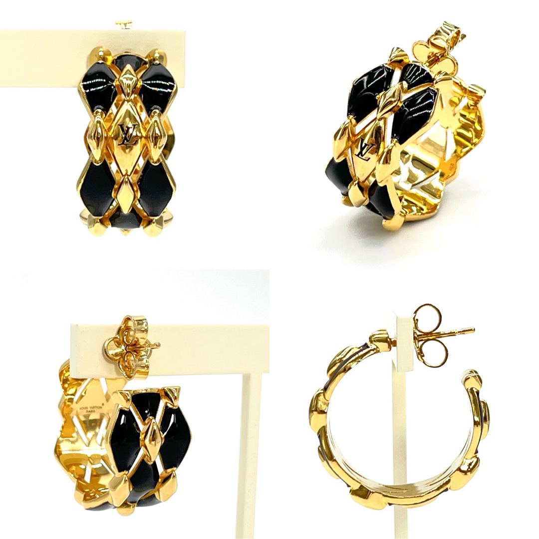 ルイヴィトン M01685 ピアス・マルタージュ スタッズ 片耳 キルティング