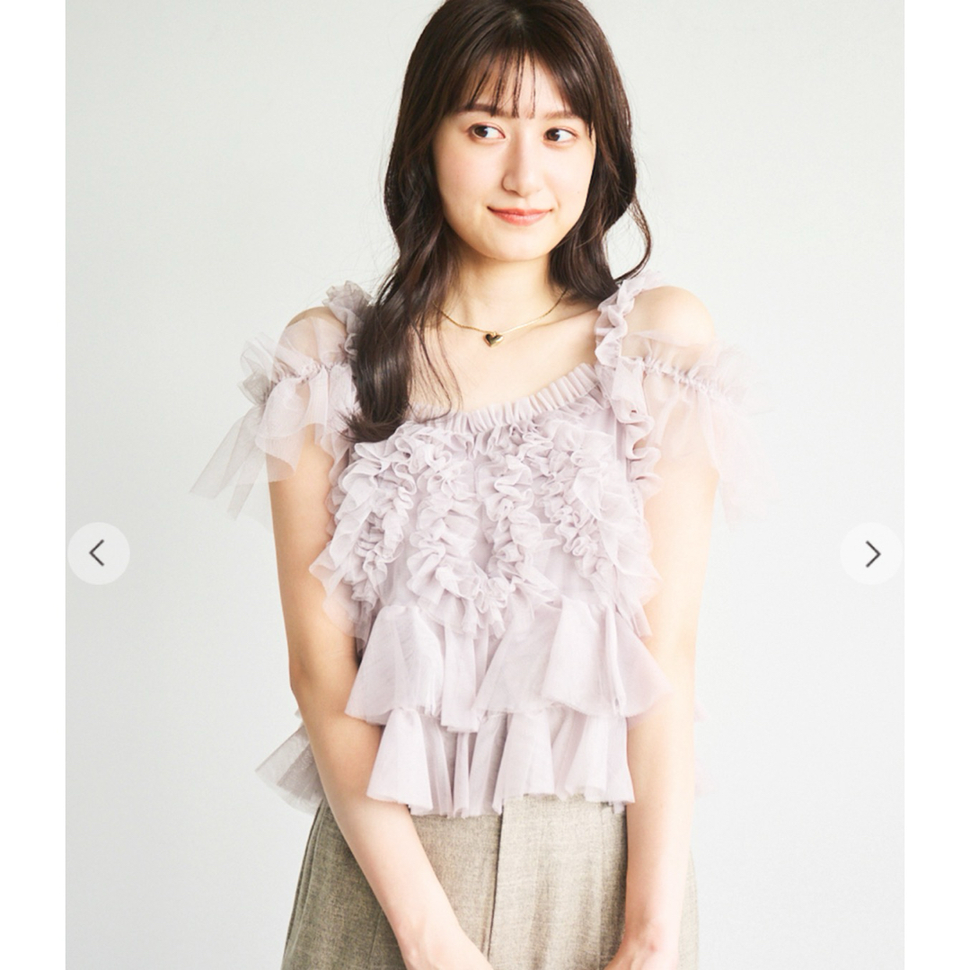 COCO DEAL - COCO DEAL アシメフリルチュールキャミソールの通販 by り