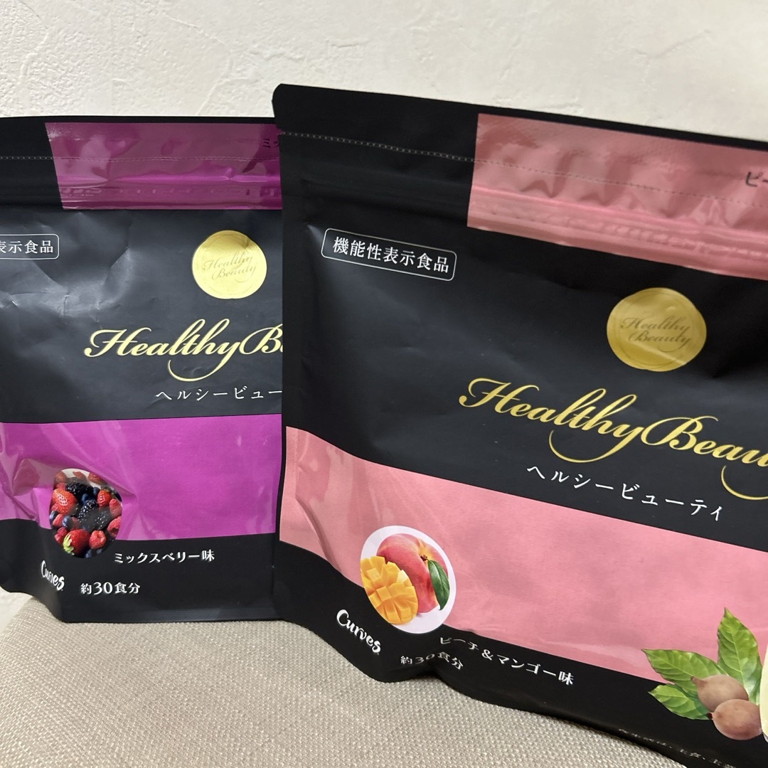 カーブス ヘルシービューティー きな粉ラテ味 ミックスベリー味 2袋