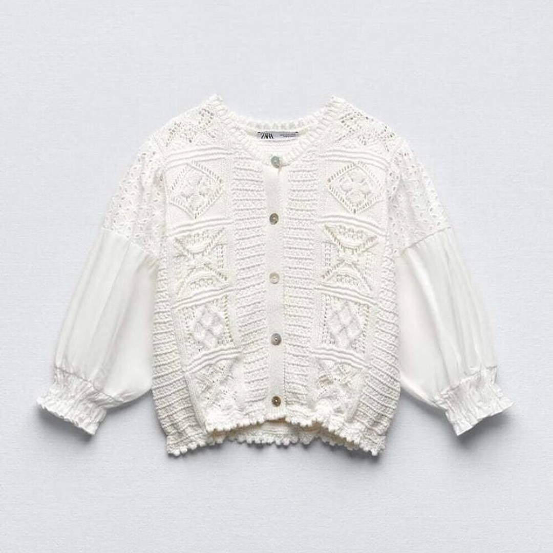 ZARA - 新品 ZARA コントラスト ニットカーディガン Sサイズの通販 by