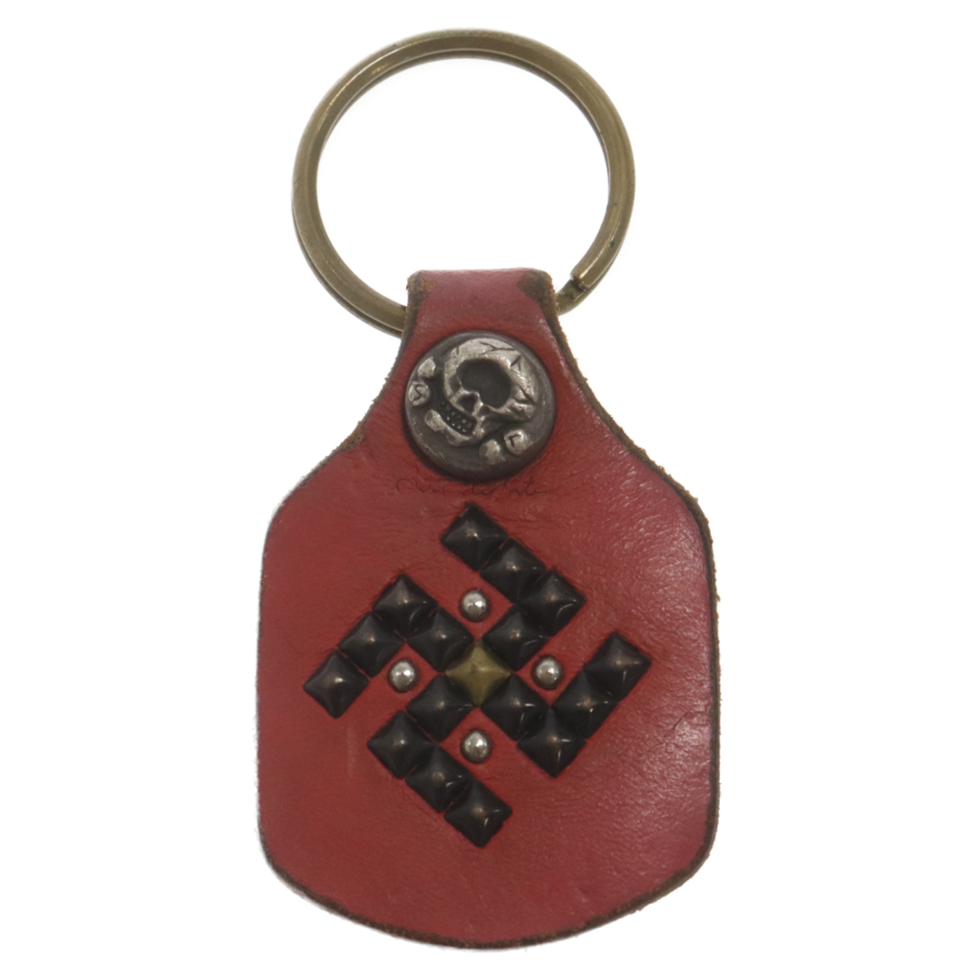 STOP LIGHT ストップライト スタッズレザーキーホルダー レッド