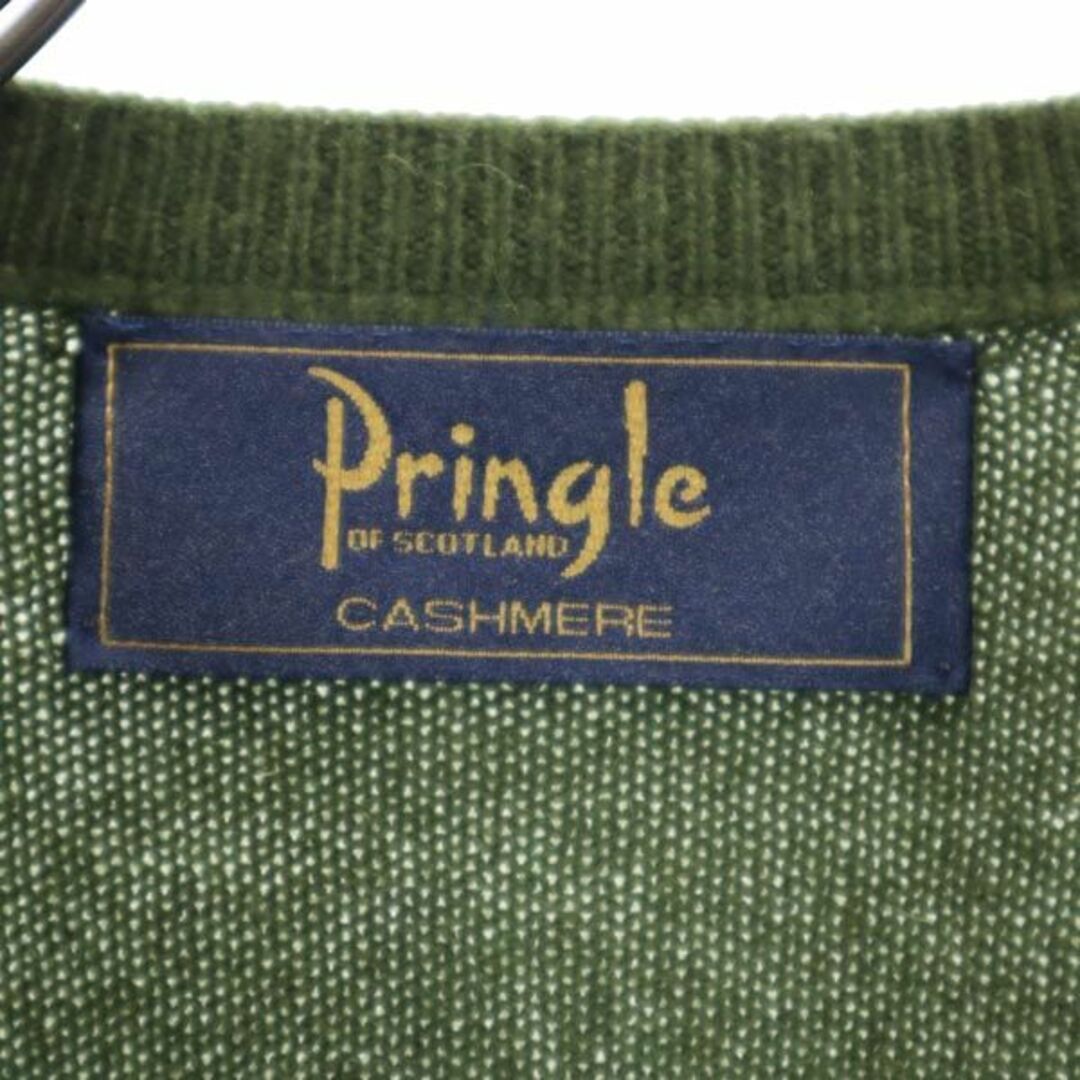 Pringle - プリングル カシミヤ100% 長袖 ニット S グリーン系 Pringle