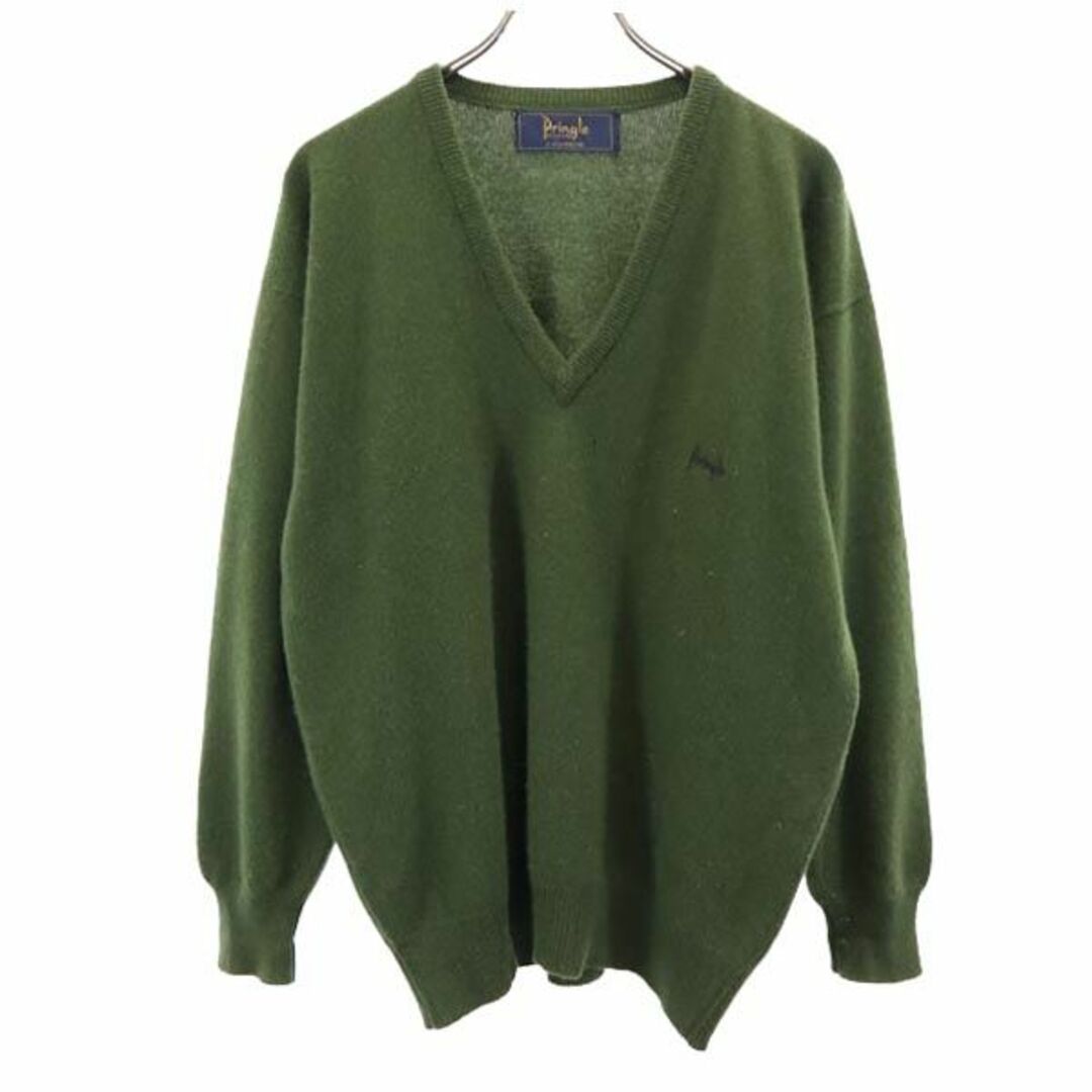 Pringle - プリングル カシミヤ100% 長袖 ニット S グリーン系 Pringle