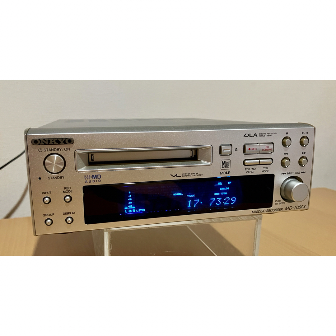 電源入りました Hi-MD/MDLP MDデッキ MD-105FX ONKYO 2025年最新】MD-