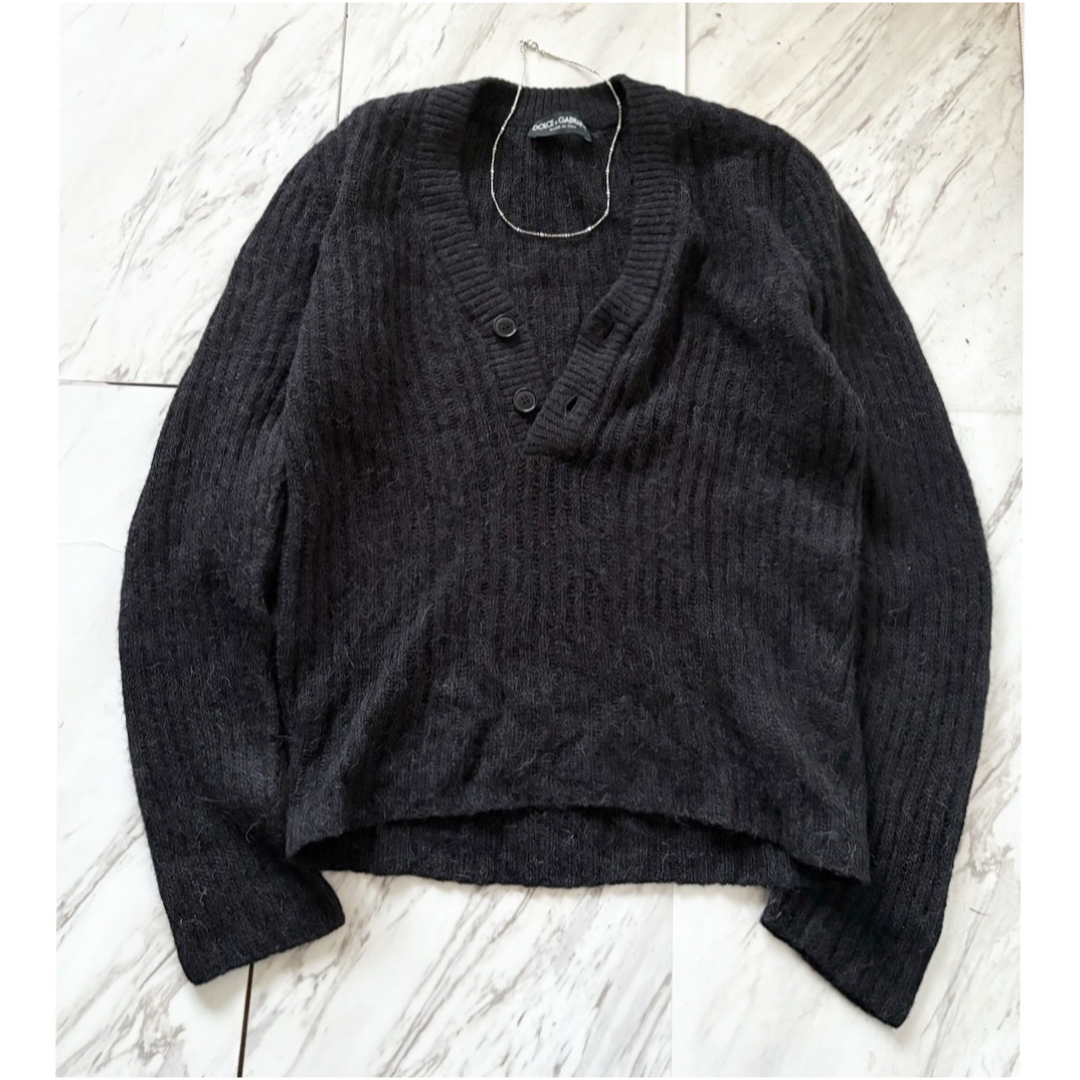 DOLCE&GABBANA - 90s Dolce&Gabbana 毛足長め ディープヘンリーネック