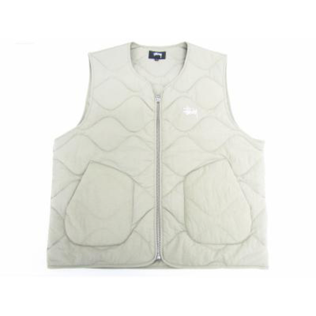 STUSSY - （登坂広臣着用）Stussy ステューシー キルティングベスト 白