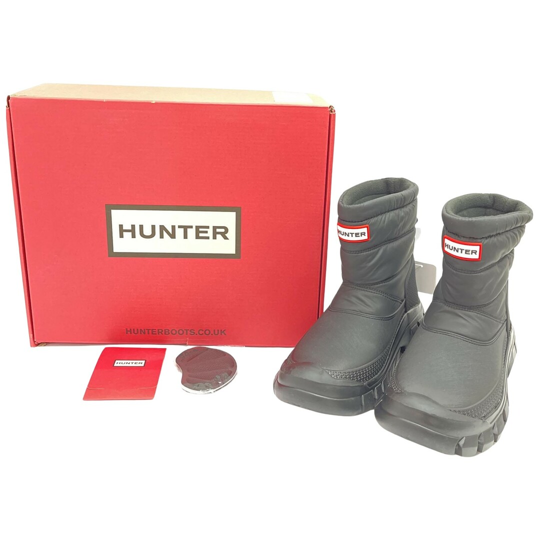 新品！HUNTER ブラック 迷彩 ロングブーツスノーブーツ