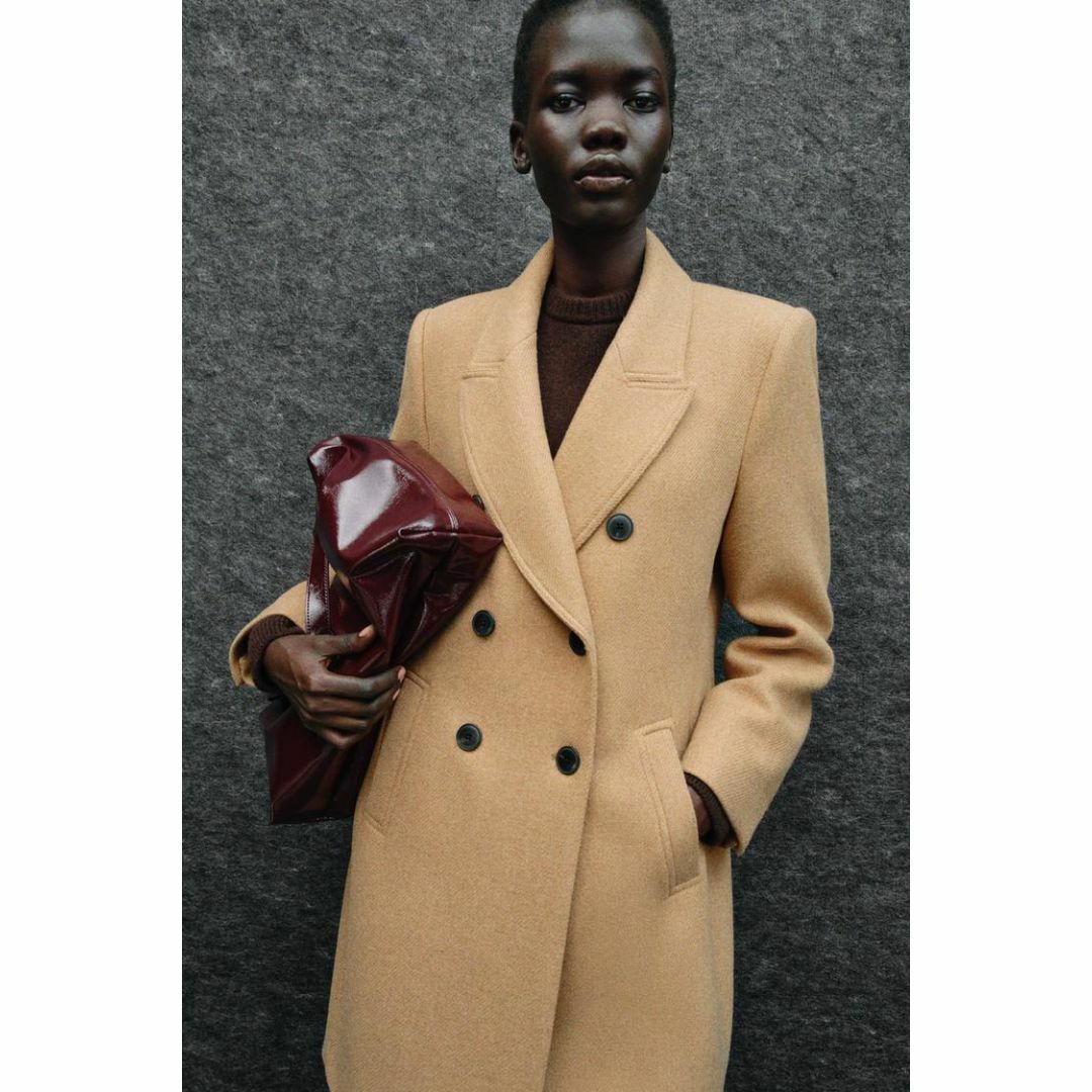 ZARA - ZARA ウールブレンド ダブルブレスト コート Sの通販 by sea