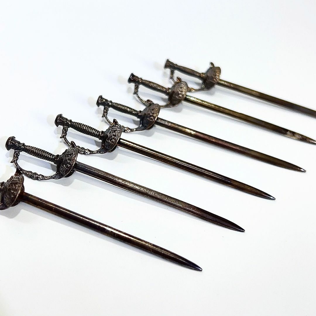 ヴィンテージ ティファニー 剣型 爪楊枝 カクテルピック 6本セット