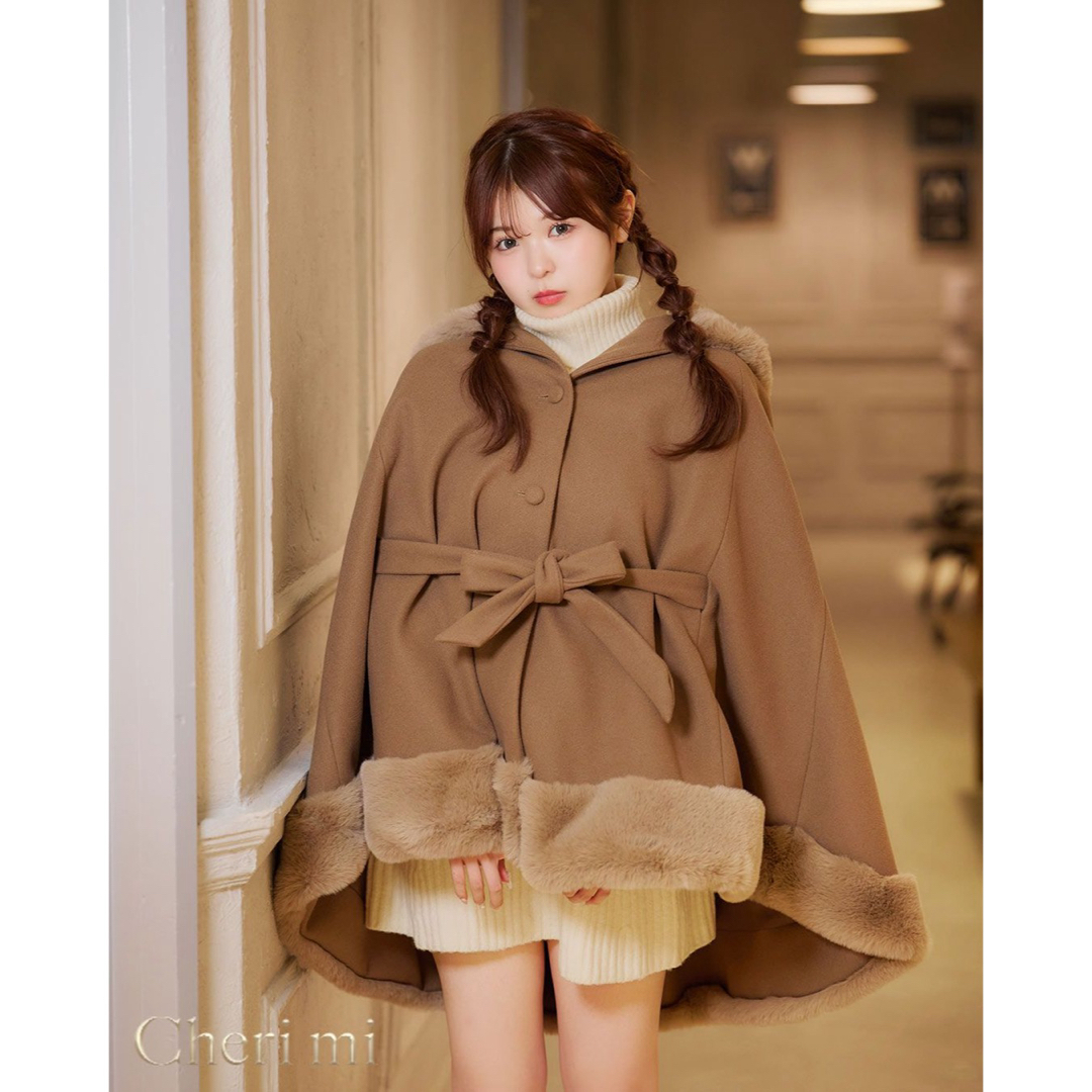 cherimi シェリミー フードファーリボンポンチョ シェリミー cheri mi