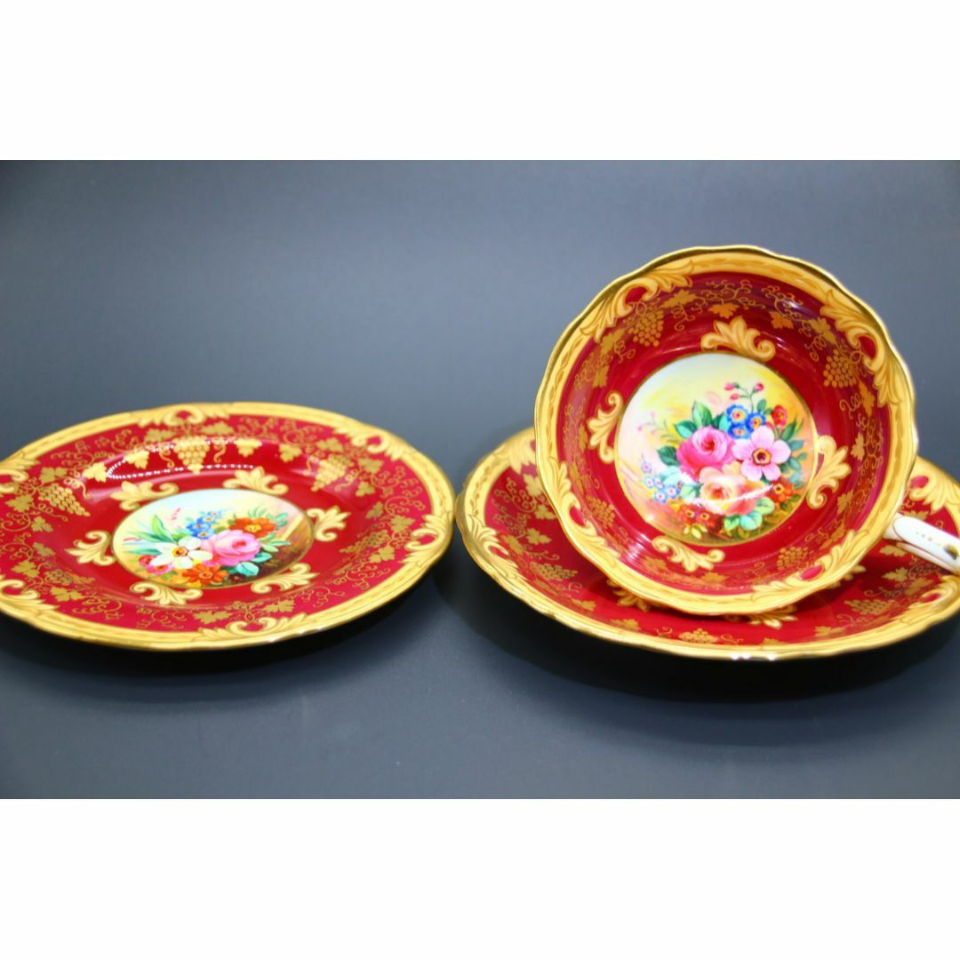 レア ウェッジウッド ARTHUR HOLLAND氏サイン アンティーク トリオ