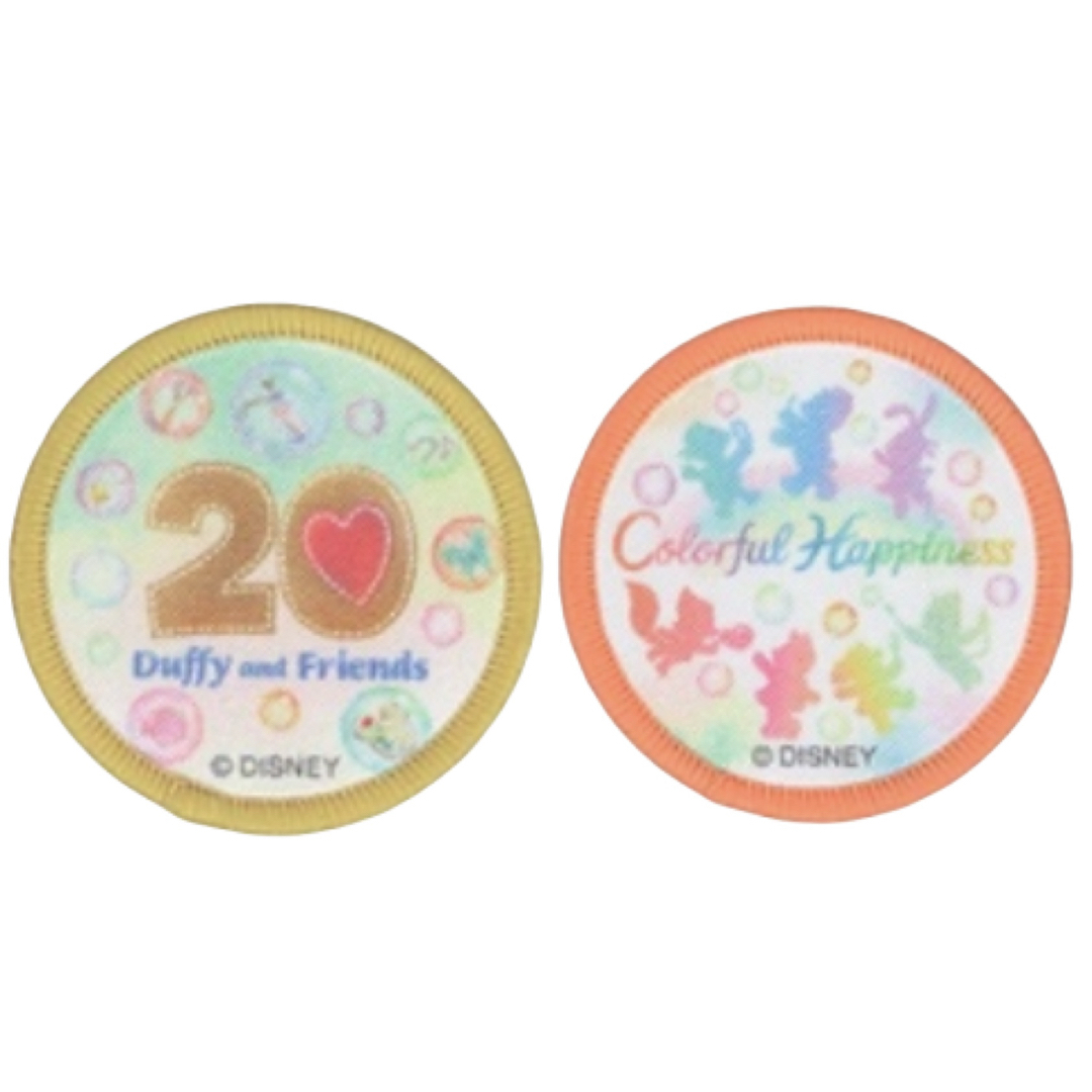 Disney - ダッフィー&フレンズ 20周年 カラフルハピネス ロゴ ワッペン