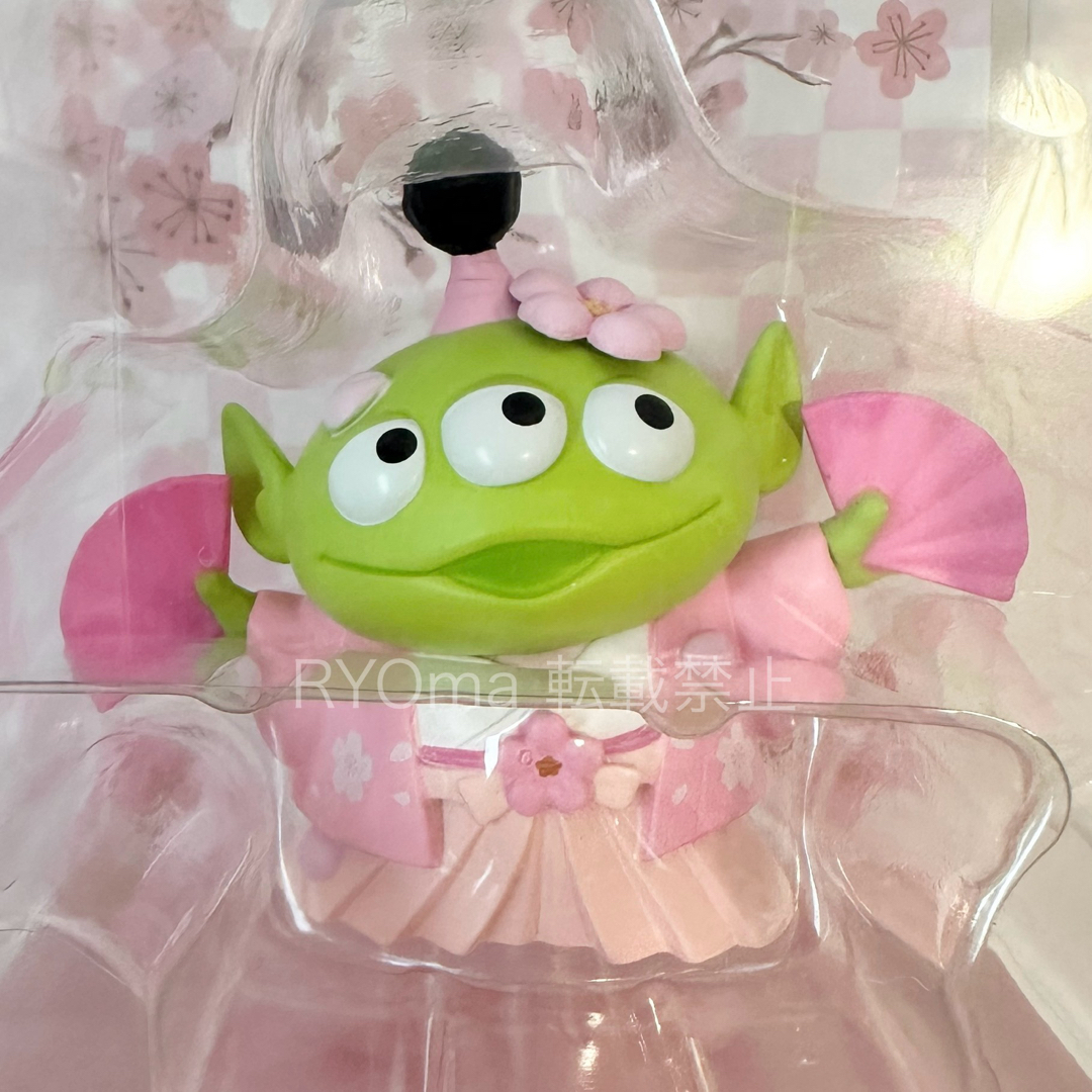 エイリアン　リトルグリーンメン　桜　マスコット リトル・グリーン・メン／エイリアン マスコット 着物 Sakura（税込