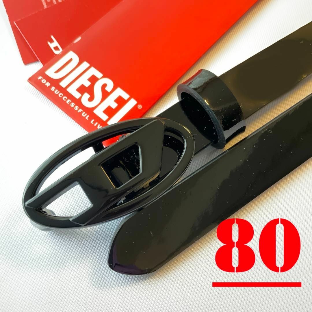 DIESEL - DIESEL BELT 80 B-PLAY 15 X10323 ロゴ 光沢の通販 by