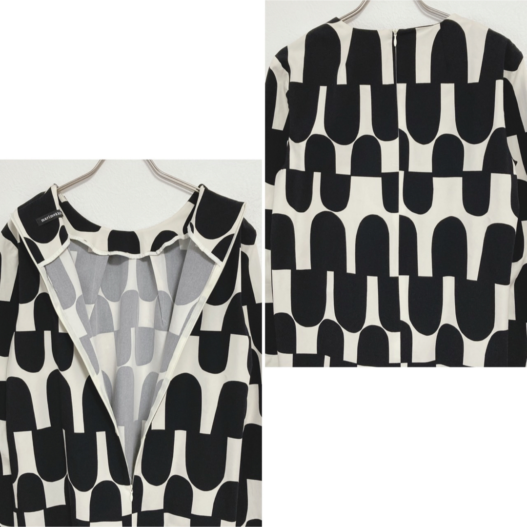 marimekko 定価3.5万 ワンピース BIAK RATSU 36 リボン