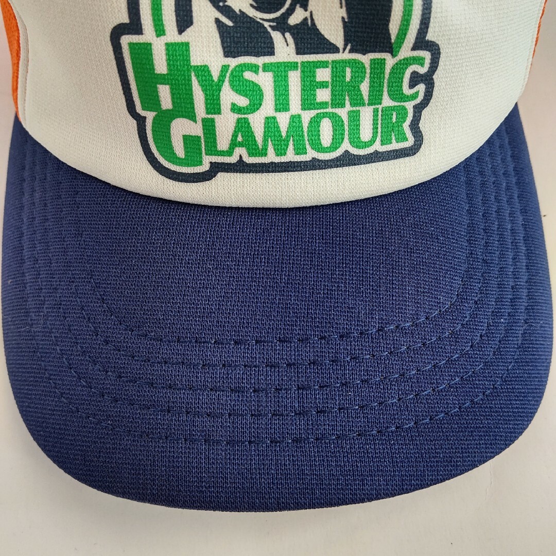 HYSTERIC GLAMOUR メッシュキャップ girl オレンジ×ネイビーの通販はau