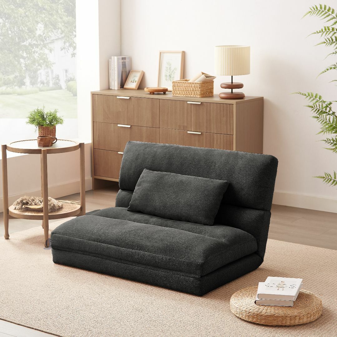 在庫一掃！残り僅か！折りたたみ ソファベッド 座椅子 幅103cm 2人掛け