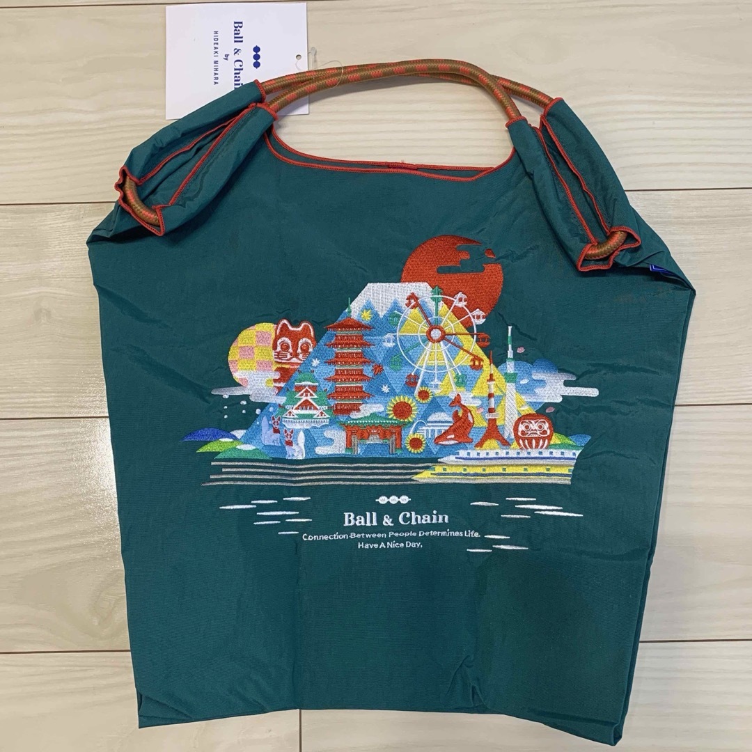 ボールアンドチェーン 東海道新幹線 コラボ エコバッグ M グリーンの