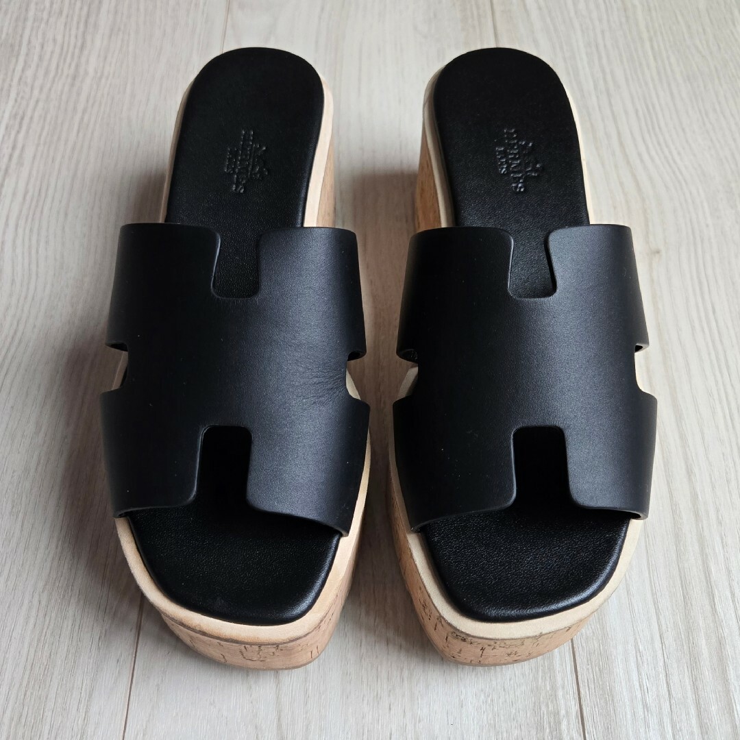 HERMES - 美品✨エルメス エズ 30 サンダル カーフ ブラック 38の通販