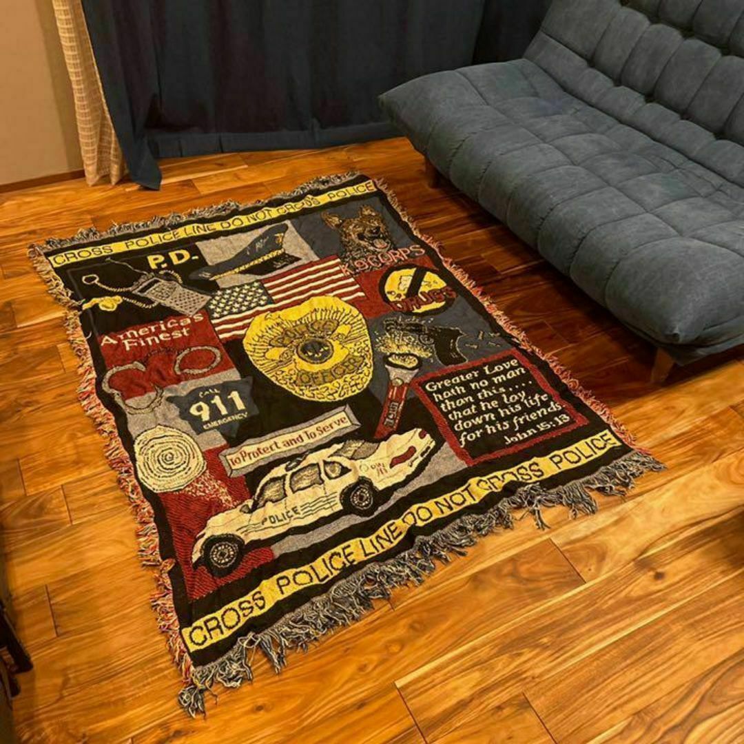 アメカジ アメリカン ラグマット 雑貨 カーペット 敷物 USA輸入 ポリス