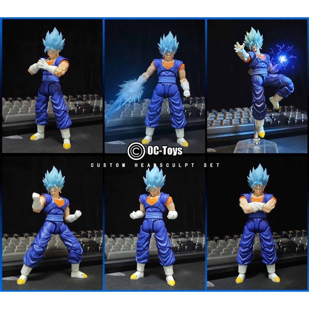 S.H.Figuarts用 超サイヤ人 ベジットブルー カスタムヘッドパーツ