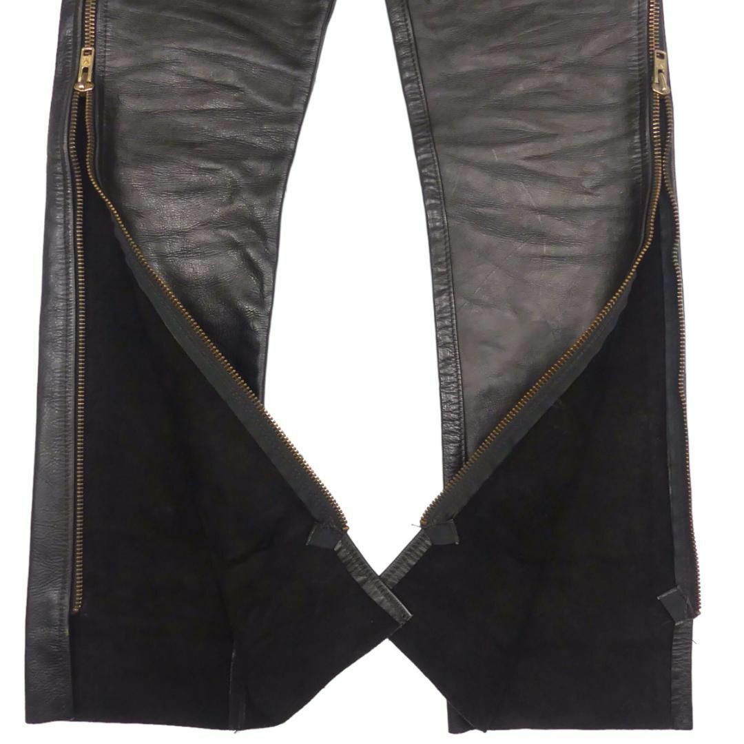 レア市場)アメリカ製レザーチャップス 177cm83kgレア！ ？アメリカ製