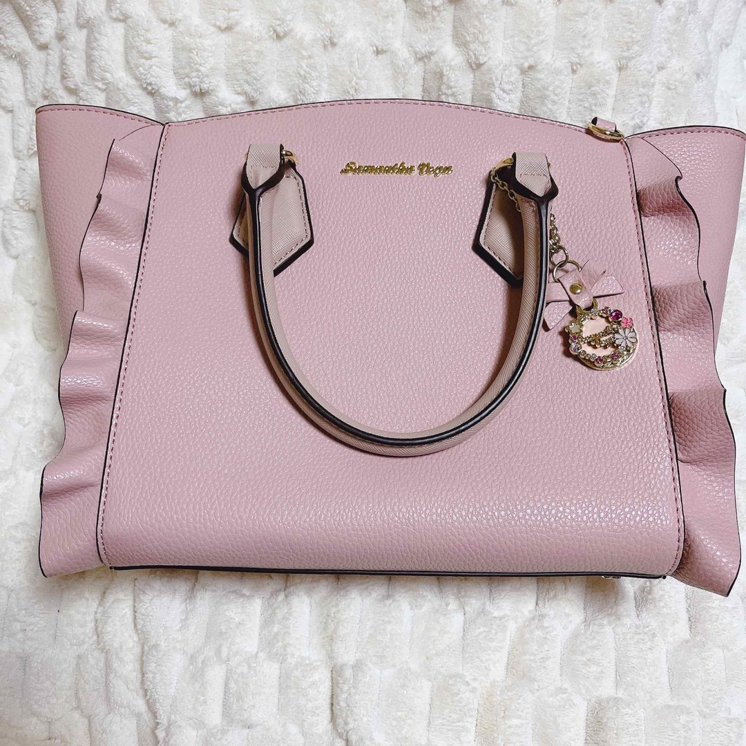 サマンサベガ Samantha Vega フラッター ピンク バッグ ビジュー