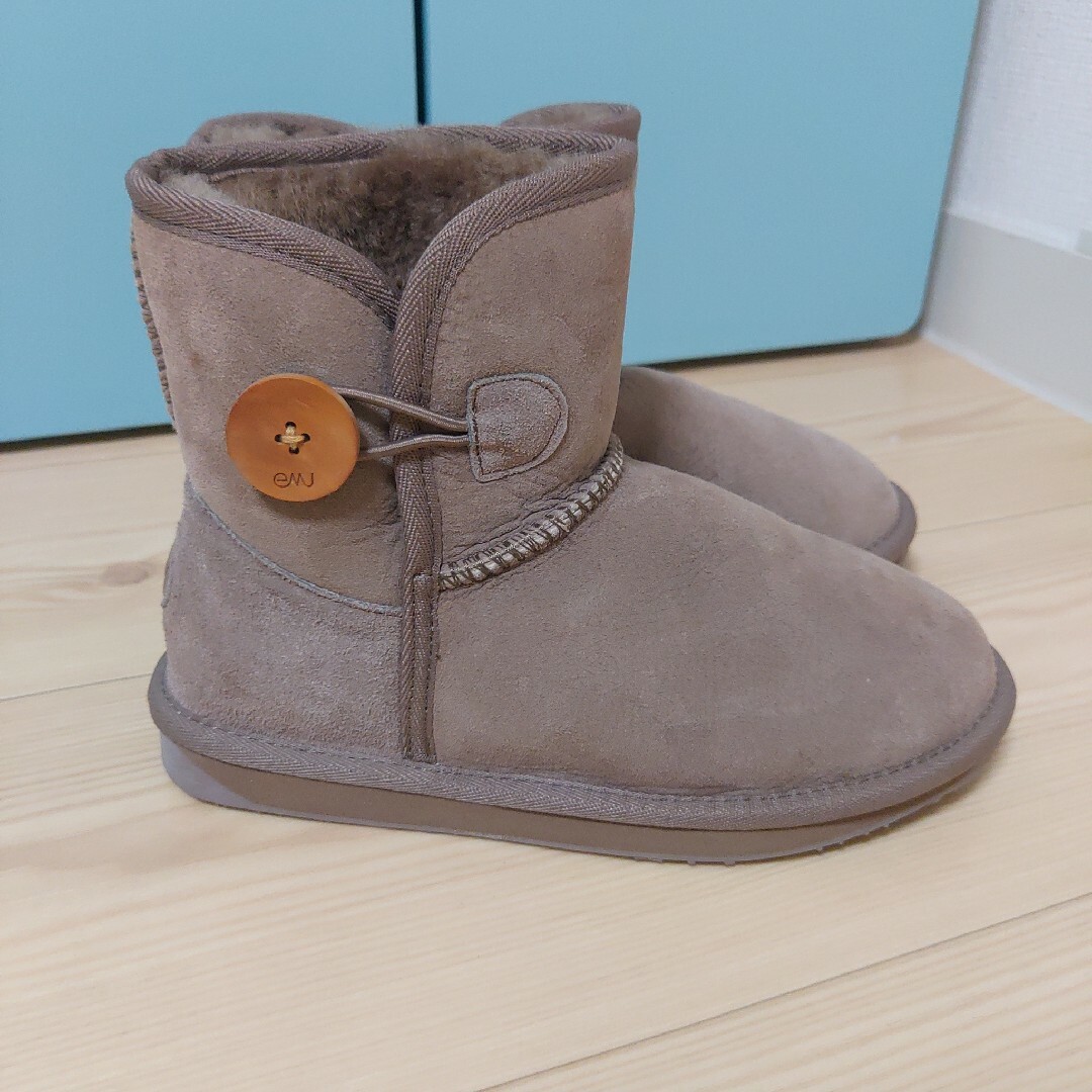 エミューemu未使用ムートンブーツ24（7）スティンガーミニMUSHROOM EMU