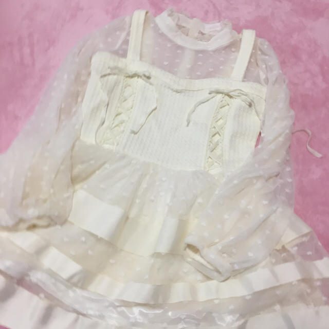 LIZ LISA リズリサ 花柄キャミソール チュニック 小花ピンク。 Creamy